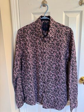 John Lennon Pink Floral Stretch Shirt